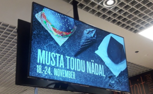 Infoekraanide paigaldus Tallinna Kaubamaja Toidumaailmas